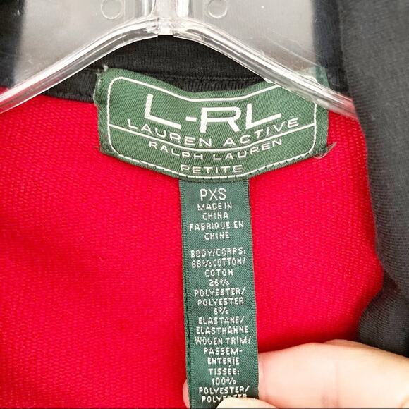 LRL Lauren Active Red Full Zip Hoodie Sz PXS - Picture 3 of 5